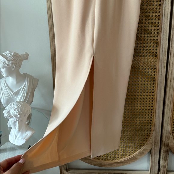 U-NECKLINE MAXI DRESS BEIGE - Picture 16 of 16